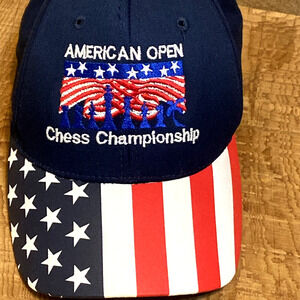 American Open Chess Championship Contest Patriot Red White Blue Rock VINTAGE